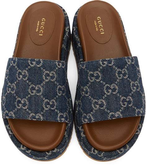 gucci blue sandles|Gucci platform sandals for women.